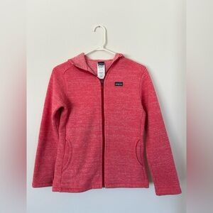 Girls Patagonia Better Sweater Hoody Full Zip Fleece Jacket Coat L 12 Pink